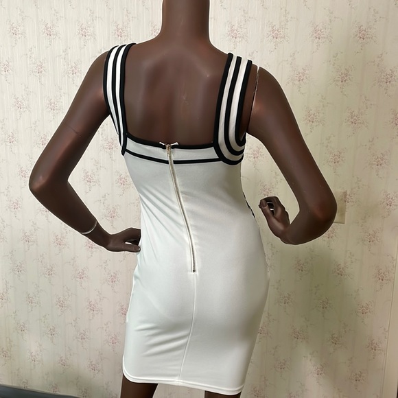 White & black bodycon dress - Picture 3 of 4